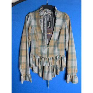 Hot Topic x Outlander Tartan Ruffle Jacket - Size S